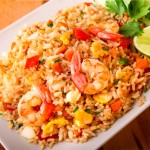 Arroz frito con gambas, arroz frito, arroz frito tailandés, cocina tailandesa