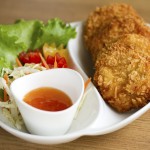 Pastel de marisco frito, cocina tailandesa