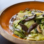 salteado de pakchoi con setas shitake, pak choi, setas shitake, cocina asiática