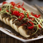 Tofu con salsa de ternera, tofu, cocina asiática