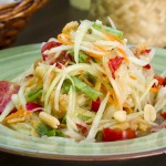 Ensalada de papaya verde, somtam, papaya verde, ensalasa tailandesa, cocina tailandesa
