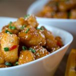 Pollo a la naranja, comida china, cocmida asiática, cocina asiática