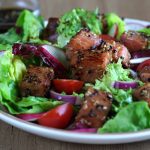 Ensalada asiática, ensalada de salmón, ensalada jaonesa,