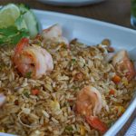 arroz frito, arroz frito con langostinos, arroz frito tailandés, arroz frito con camarones, arroz frito thai