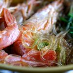 Cazuelita Thai de fideos de soja con gambas, cocina tailandesa, cocina asiática, recetas thai, recetas asiáticas
