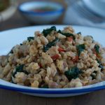 salteado de pollo, salteado de pollo picante, pad kaprao, salteado thai, salteado, salteado tailandés, estilo thai, pollo, pad kaprao de pollo