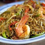 singapur noodles, singapore, fideos fritos estilo singapur, fideos de arroz fritos, fideos fritos, fideos salteados