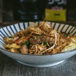 Yakisoba, fideos fritos japonés, frideos fritos, cocina japonesa, recetas japonesas
