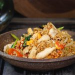 arroz frito tailandes con pollo, arroz frito tailandes, arroz frito, arroz frito con pollo