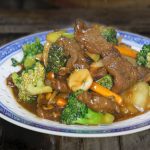 ternera con brocoli en salsa de ostras, ternera con brocoli, salteado de ternera con brocoli